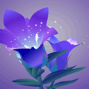 petite fleur violette et blanche