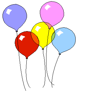 image clipart ballons de couleurs