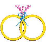 Clipart anneau de mariage avec fleur