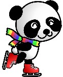image panda qui fait du patinage