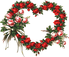 Clipart coeur de rose ST valentin