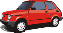Clipart voiture rouge avec des vitres