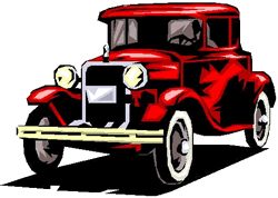 Image voiture ancienne de couleur rouge