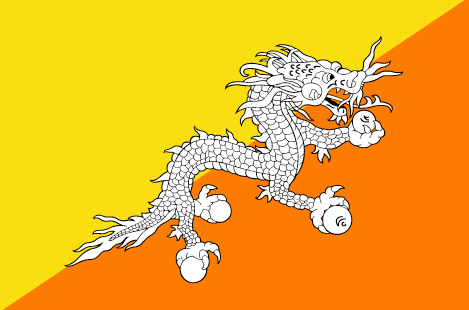 Drapeau Bhutan