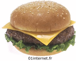 gif burger avec fromage