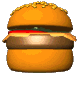 Gif anime hamburger 3D