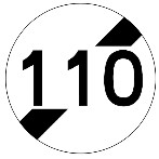 Panneau fin limitation de vitesse 110