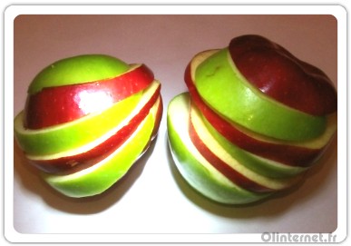 Photo pomme rouge et verte