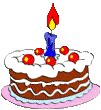 image clipart gateau avec une bougie