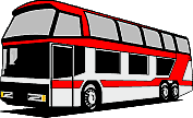 Clipart bus blanc et rouge