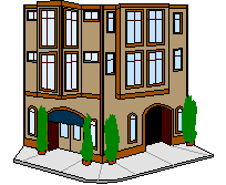 clipart immeuble avec fenetres