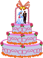 Clipart gateau de mariage avec statue