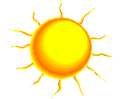 Clipart Soleil qui brille fort