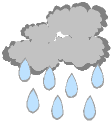 Image clipart nuage avec pluie