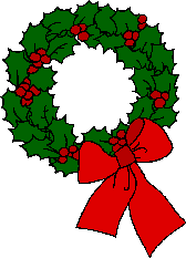 Clipart couronne de noel avec decoration