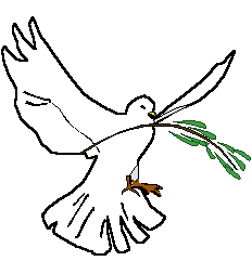 Image de colombe blanche et branche