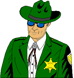 Illustration policier avec insigne