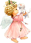 Gif ange avec des ailes blanches