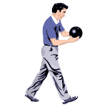Gifs animes joueur de bowling qui lance une boule