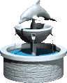 Gif anime fontaine a eau avec une baleine
