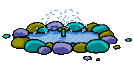 Animation gif fontaine avec des galets