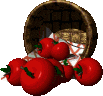 Gifs animes tomate qui tombent du panier