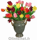 Un pot de fleurs image rose