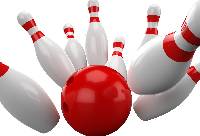 image de quille avec boule de bowling